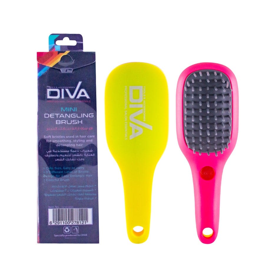

Diva Mini Detangling Brush | Yellow - 1 Pc