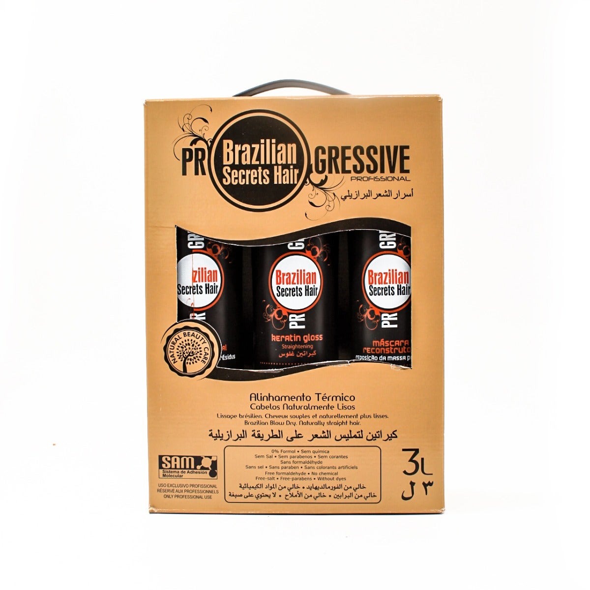 

Brazilian Secrets Hair Progressive Kit | 3X1000 Ml, Black